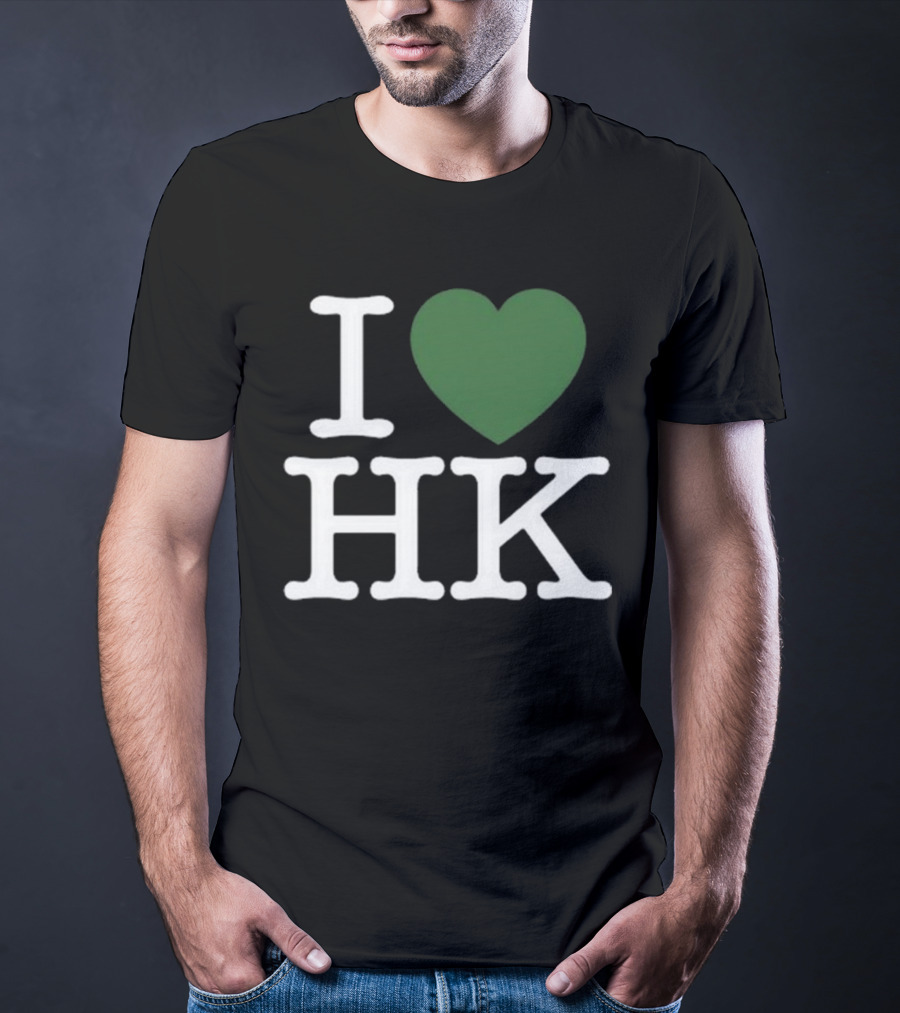 Robert Saleh I Love HK Green Heart T-Shirt