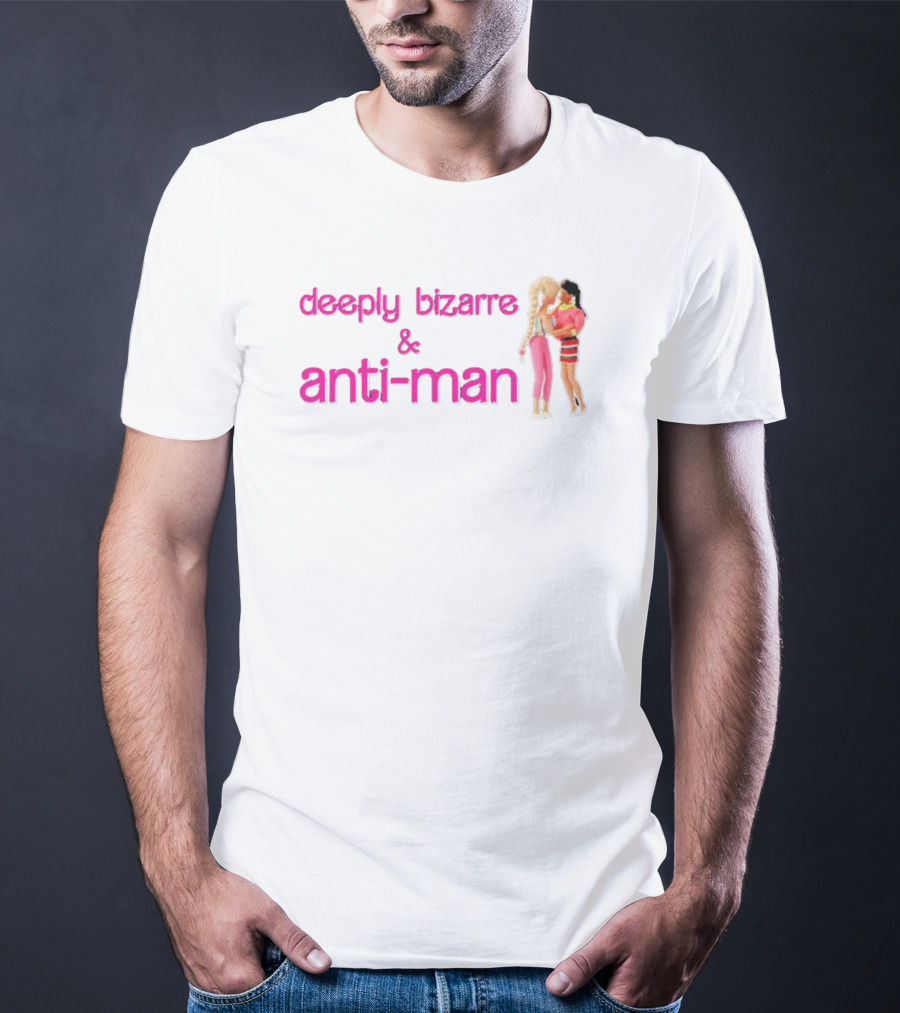 Deeply Bizarre And Anti-Man Pink Barbie Style Kissing T-Shirt
