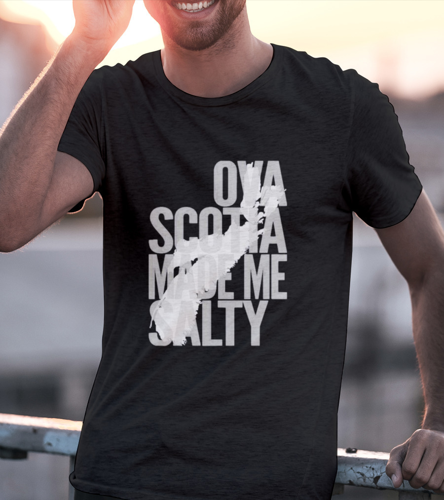 Nova Scotia Made Me Salty Ova Coast Map T-Shirt