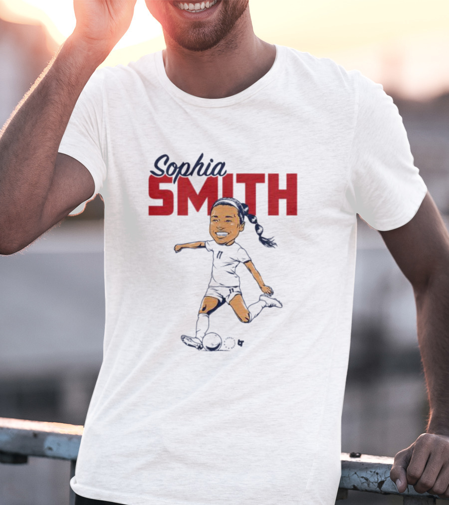 Sophia Smith Caricature USWNT Soccer Player Association T-Shirt