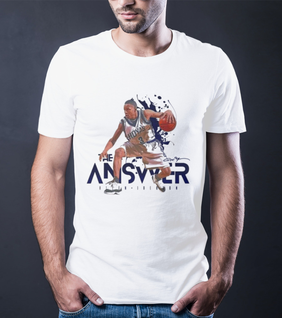 The Answer Allen Iverson Basketball Player Action Pose T-Shirt