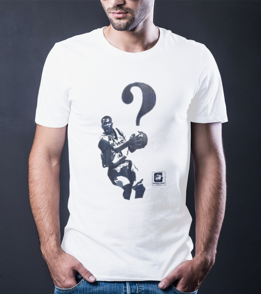 The Answer Georgetown University Allen Iverson Basketball Icon With Question Mark T-Shirt
