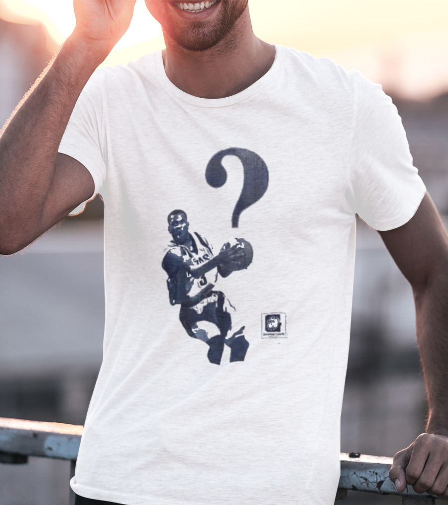 The Answer Georgetown University Allen Iverson Basketball Icon With Question Mark T-Shirt