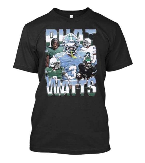 Phat Watts Tulane Green Wave Football Player Collage T-Shirt
