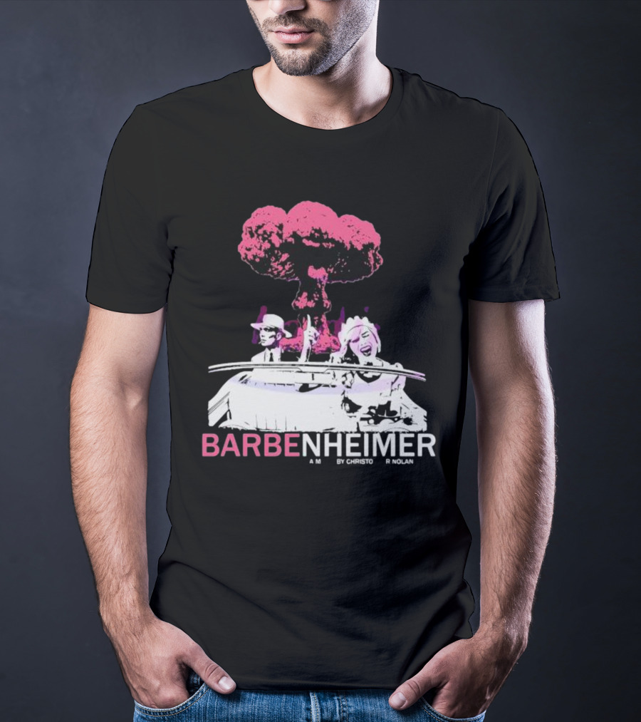 Vintage Barbenheimer A Movie By Christopher Nolan Comeon Baby Let’s Go Party T-Shirt