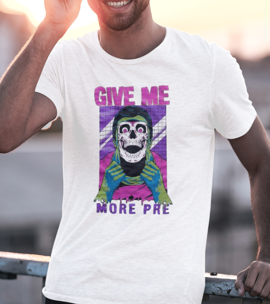 GIVE ME MORE PRE Skull Mask Urban T-Shirt