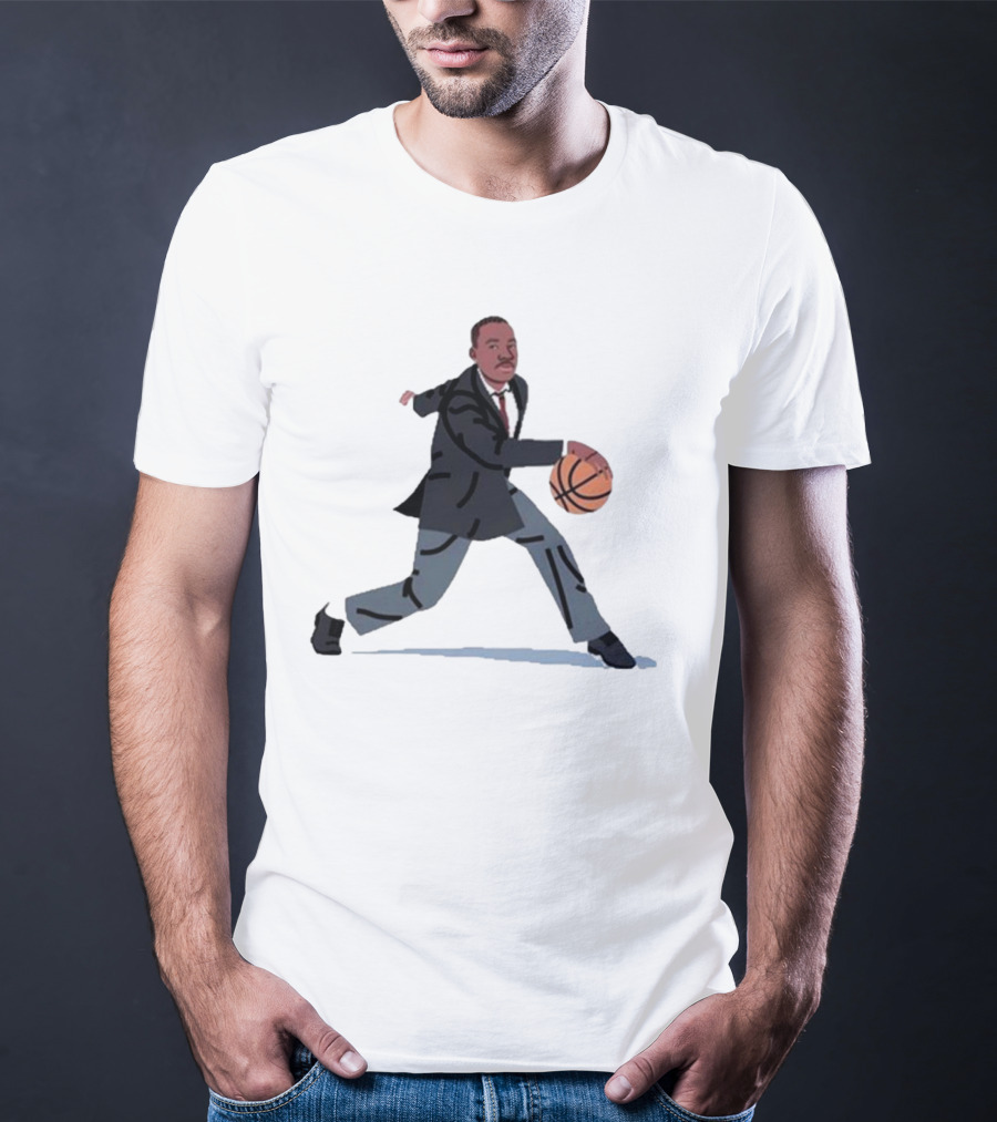 Balling Martin Dribbling In Suit With Basketball T-Shirt