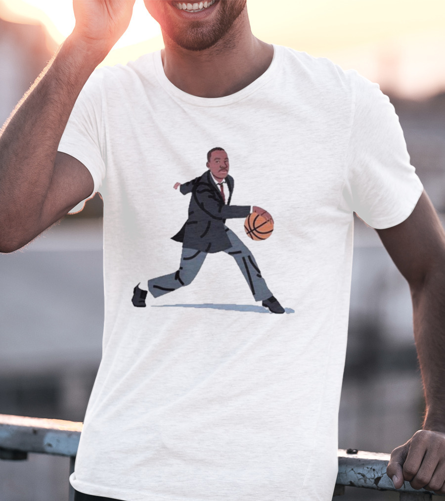 Balling Martin Dribbling In Suit With Basketball T-Shirt