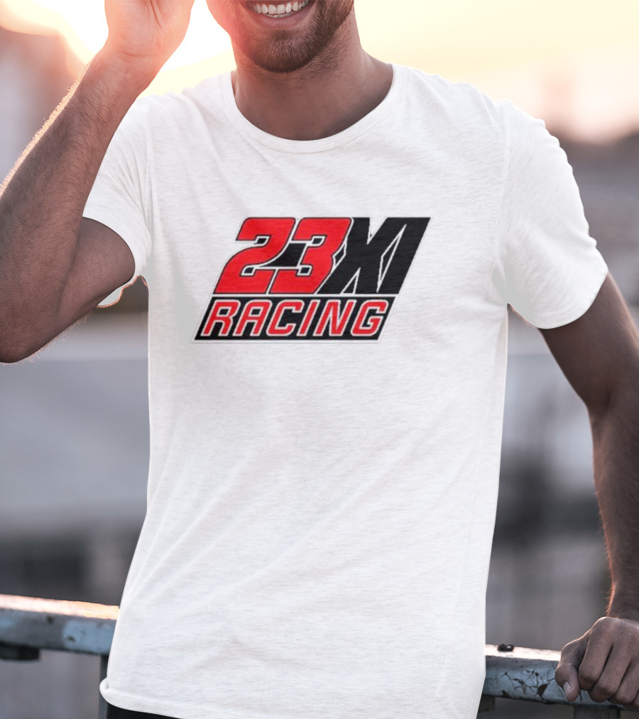 23XI Racing Checkered Flag Heather Charcoal 1-Spot T-Shirt