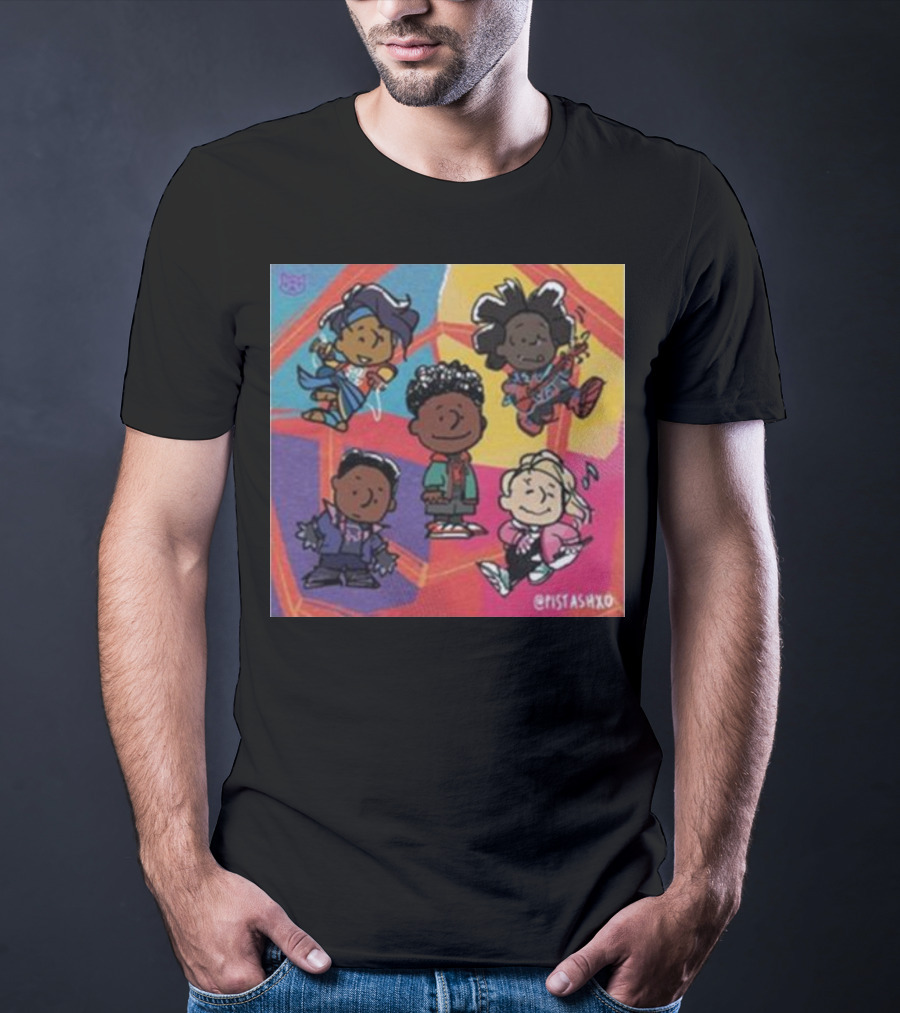 Peanuts Fanart Characters By Pistashxo With Vibrant Background T-Shirt