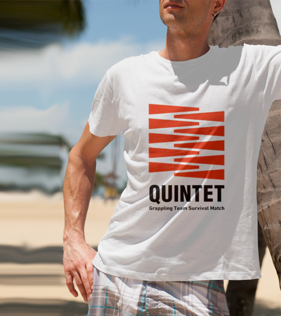 Quintet Grappling Team Survival Match Red Stripe T-Shirt