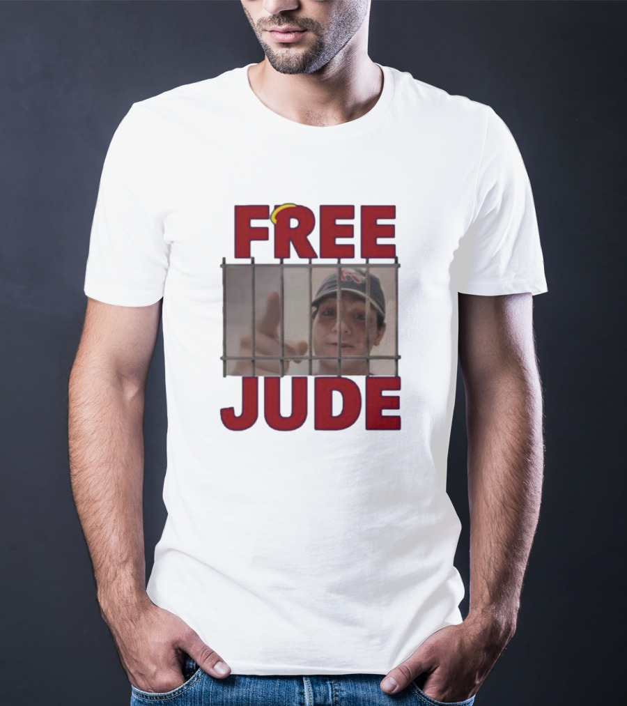 FREE JUDE Football Fan Behind Bars T-Shirt