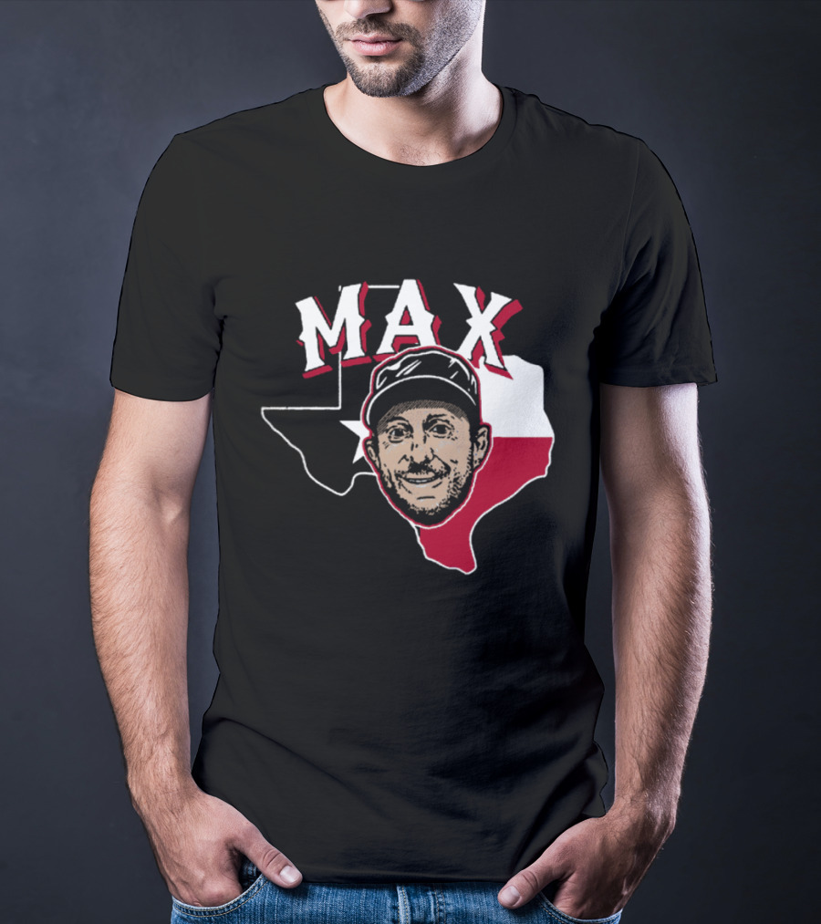 MAX Scherzer Texas Map Face T-Shirt