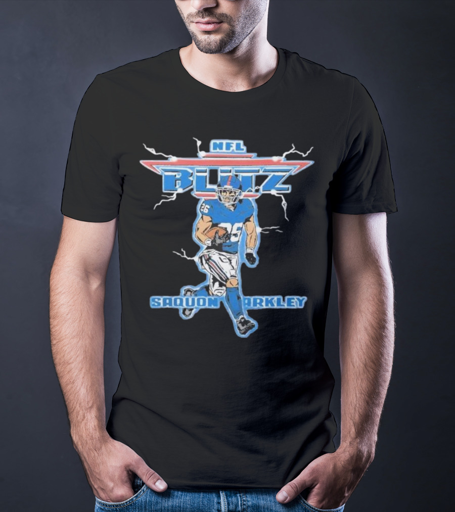NFL Blitz Saquon Barkley Giants T-Shirt