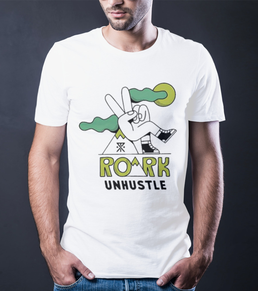 ROARK Unhustle Peace Sign Triangle Night Sky Moon T-Shirt