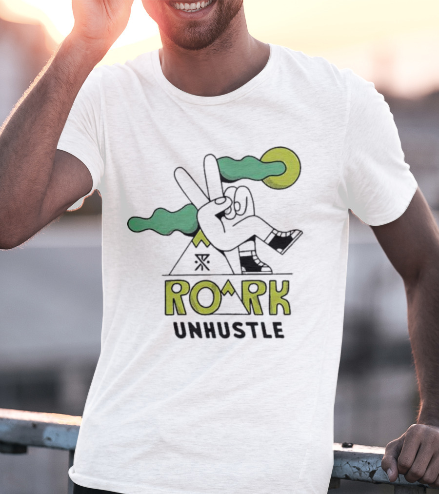 ROARK Unhustle Peace Sign Triangle Night Sky Moon T-Shirt
