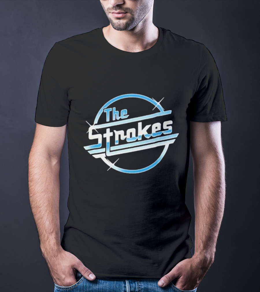 The Strokes Retro Futuristic Blue T-Shirt