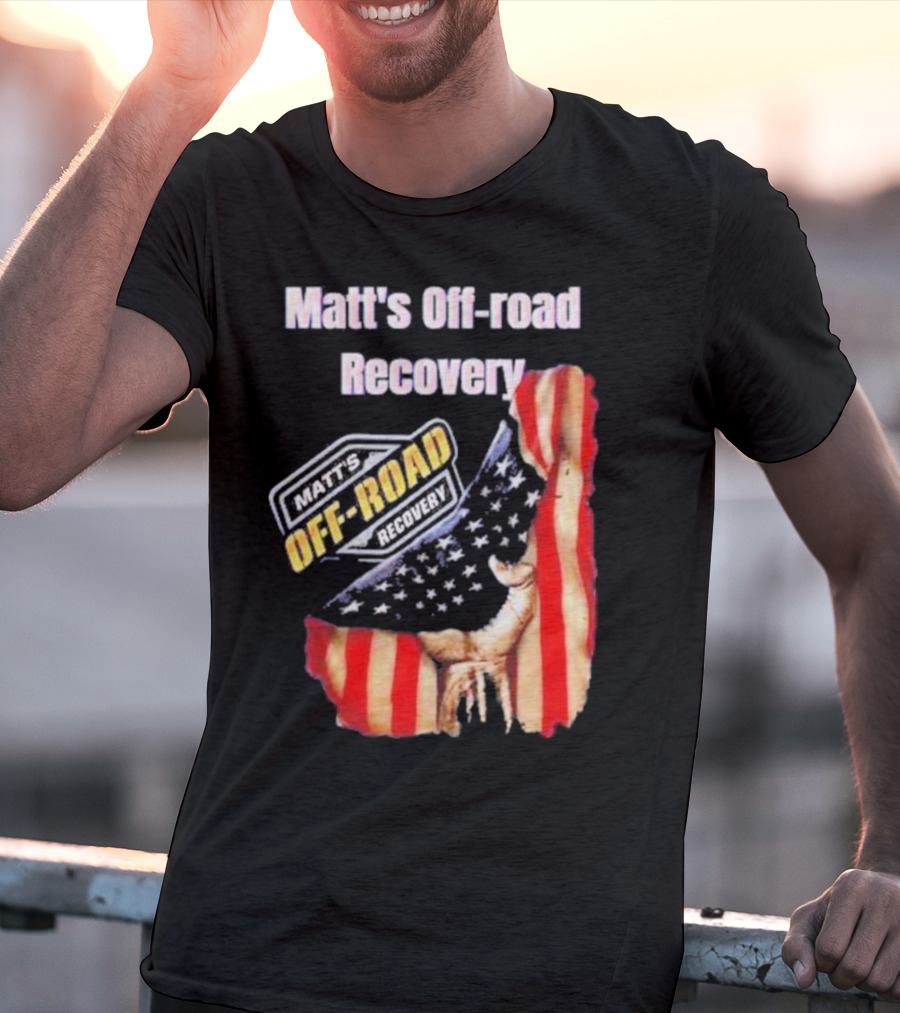 Matt's Off-Road Recovery American Flag Deer T-Shirt