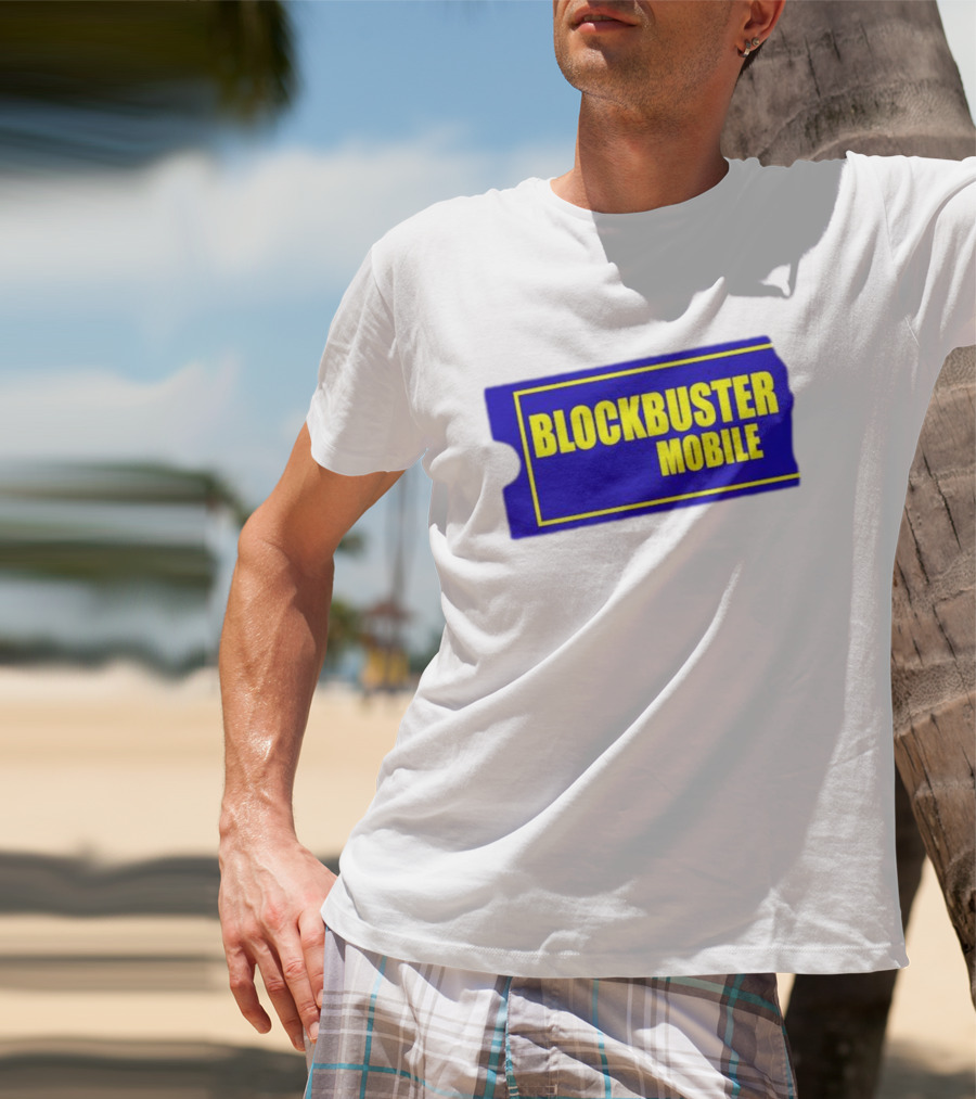 BLOCKBUSTER MOBILE Blue Ticket Nostalgia T-Shirt