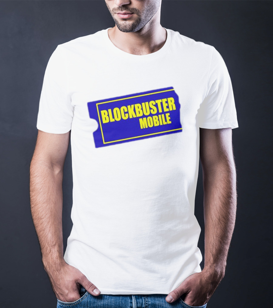 BLOCKBUSTER MOBILE Blue Ticket Nostalgia T-Shirt