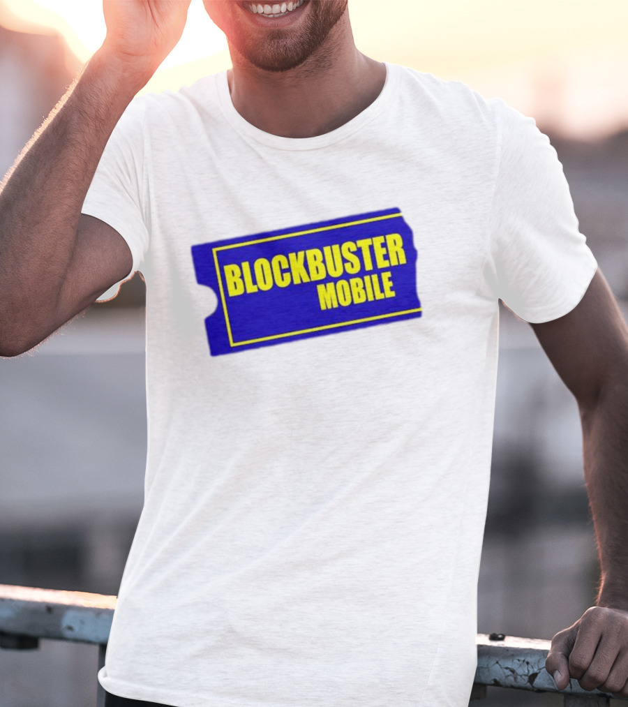 BLOCKBUSTER MOBILE Blue Ticket Nostalgia T-Shirt
