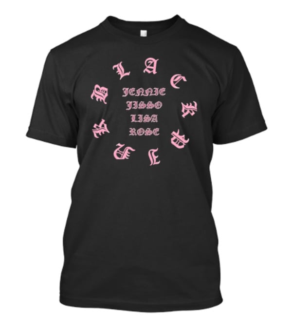 BLACKPINK Gothic Names Circle JENNIE JISOO LISA ROSE T-Shirt