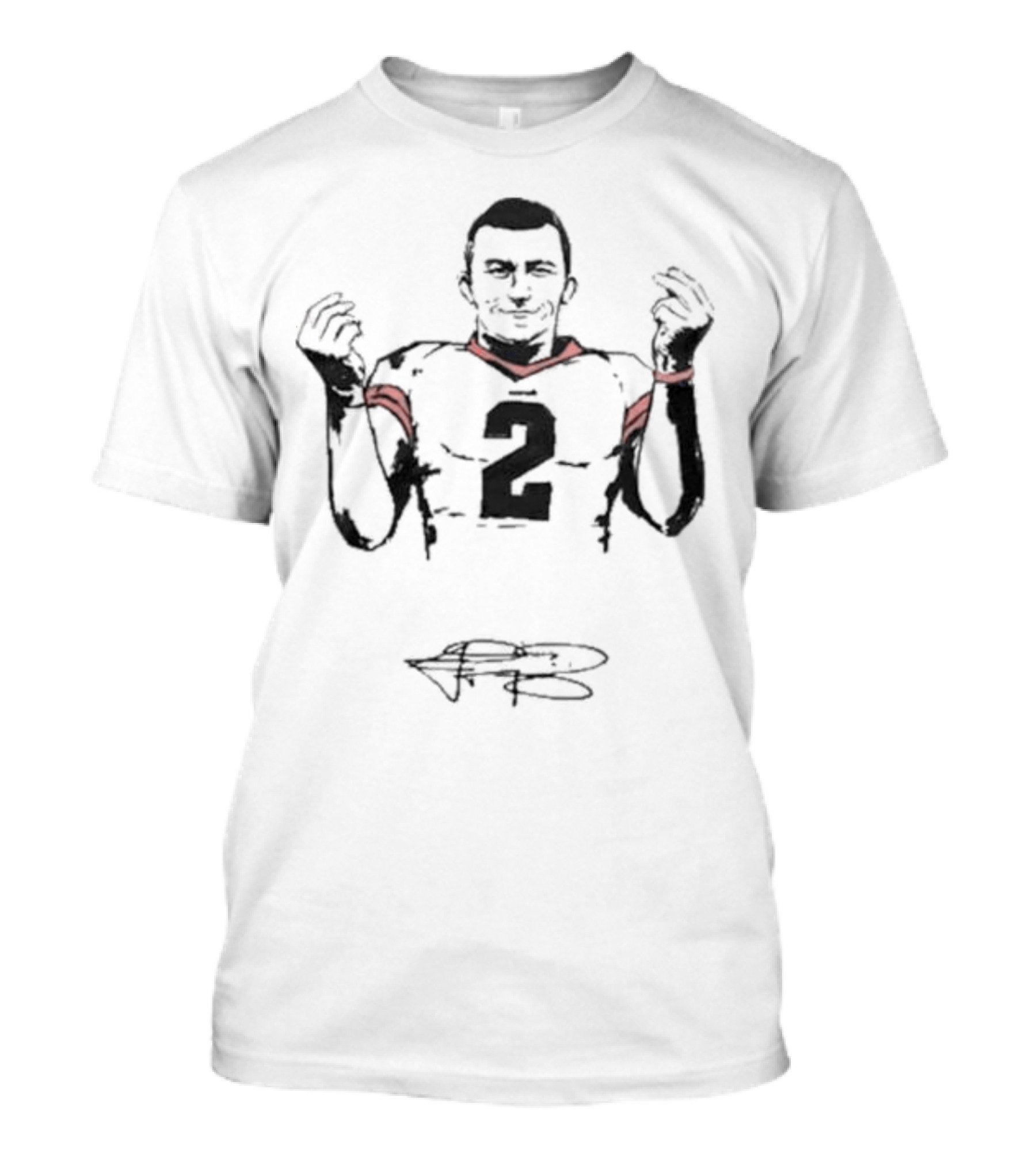 Money Manziel Number 2 Football Pose T-Shirt