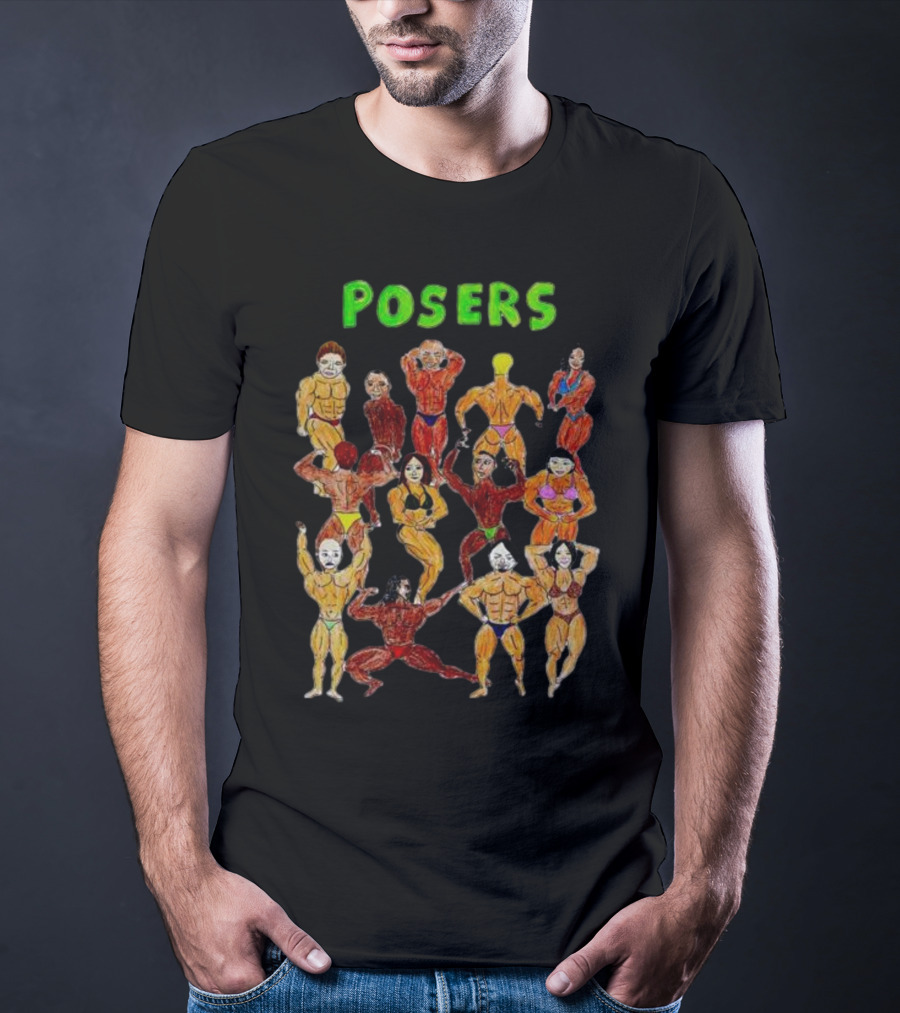 POSERS Bodybuilding Characters Flexing T-Shirt