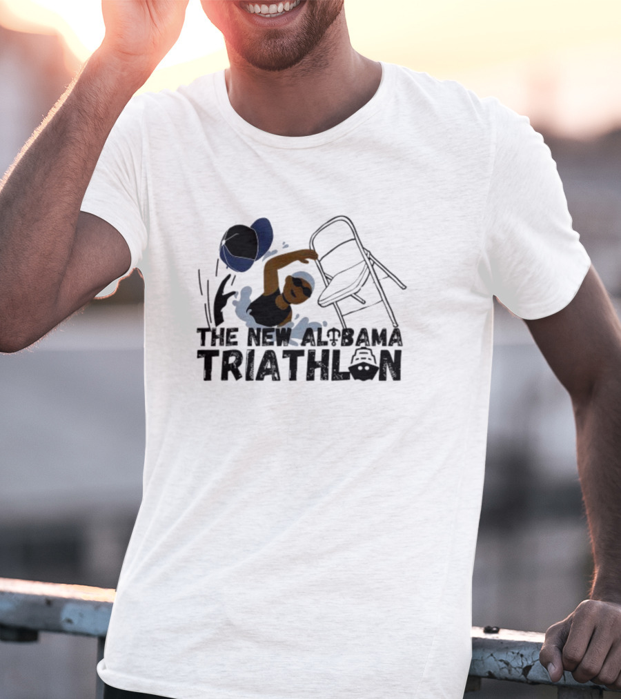 The New Alabama Triathlon Riverboat Swimmer Hat Chair Meme T-Shirt