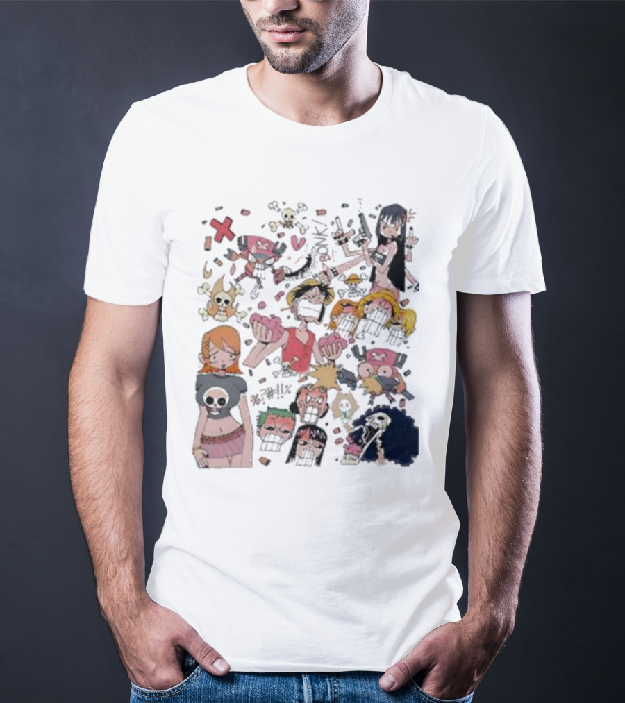 Worldofdarko One Piece Character Collage Animation T-Shirt