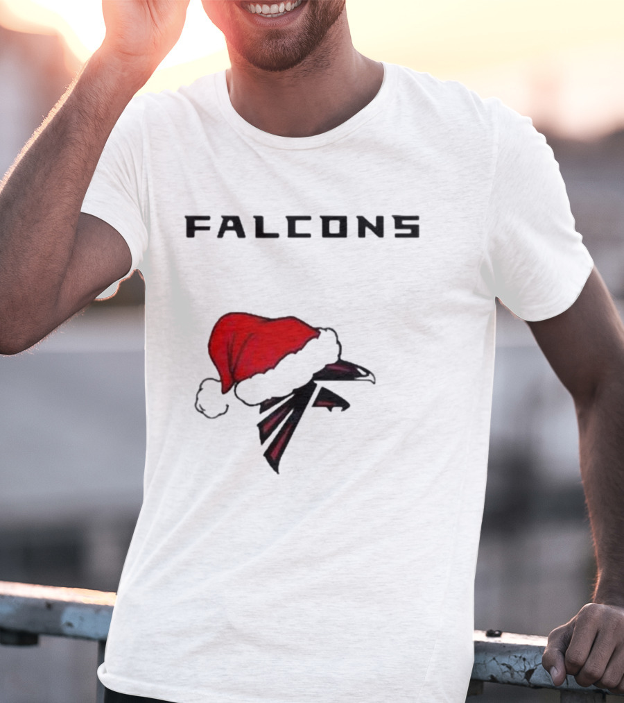 Falcons Santa Hat Christmas Atlanta T-Shirt