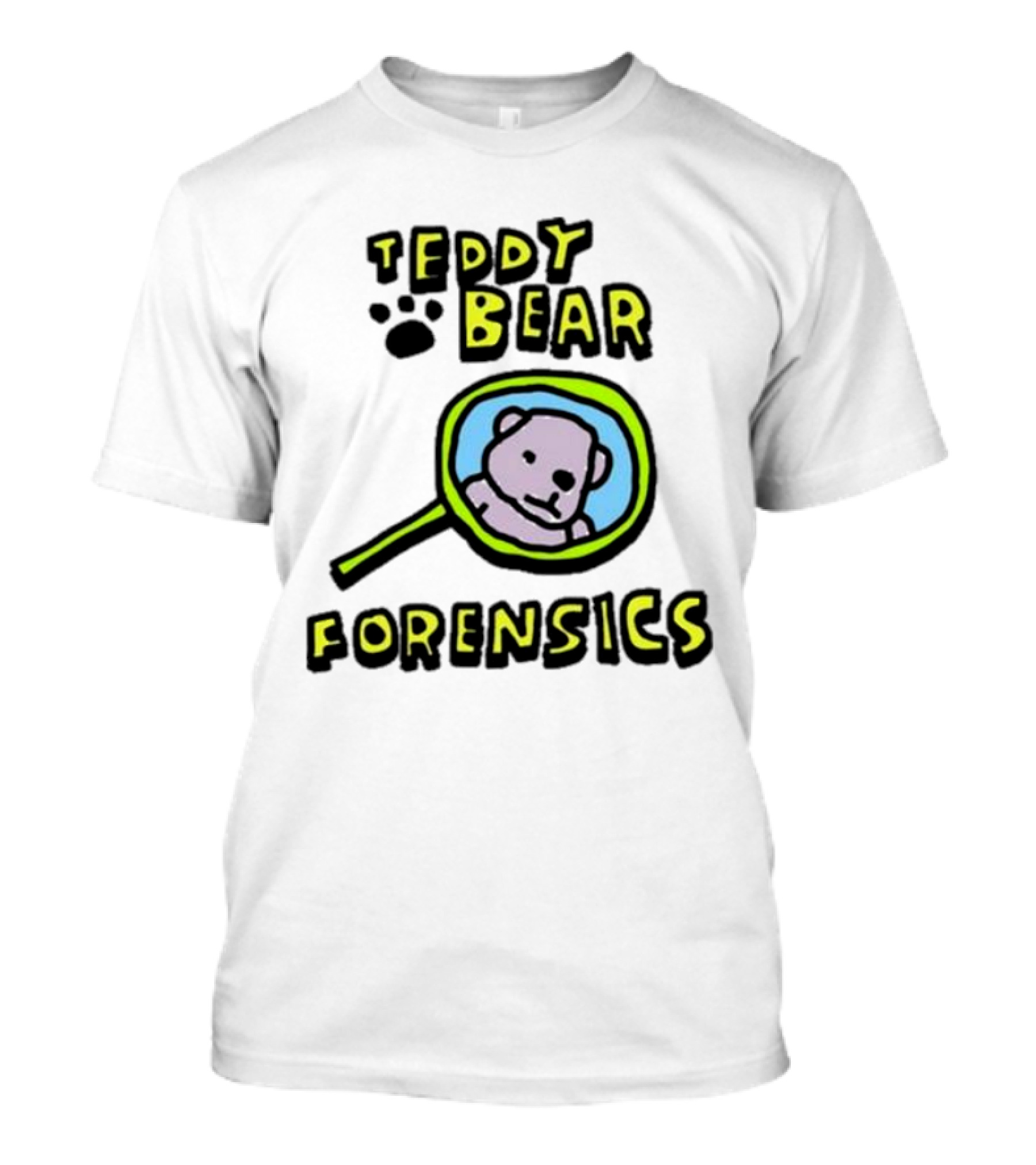Teddy Bear Forensics Bear With Magnifying Glass T-Shirt