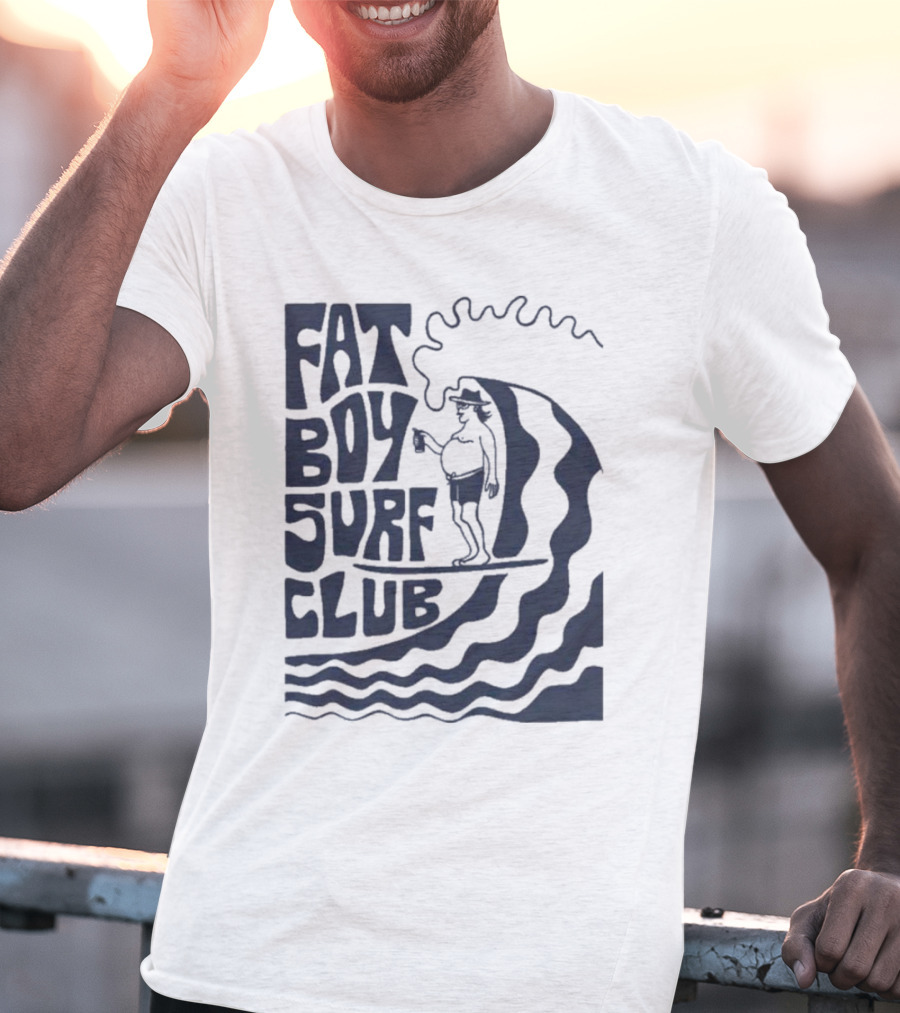 Fat Boy Surf Club Big Wave Jerry Surfing Adventure T-Shirt