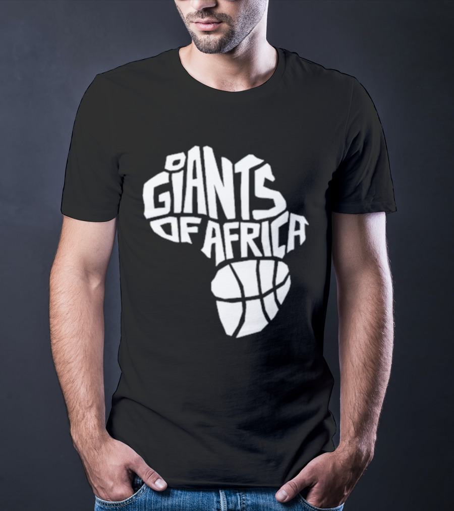 Giants Of Africa Basketball Map T-Shirt