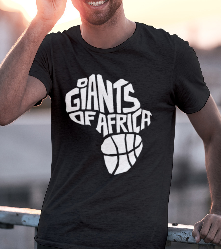 Giants Of Africa Basketball Map T-Shirt