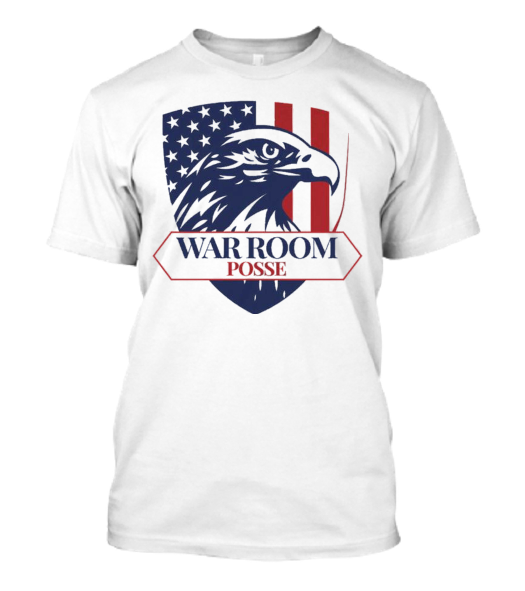 War Room Posse Eagle Shield U.S. Flag Stripes Badge T-Shirt