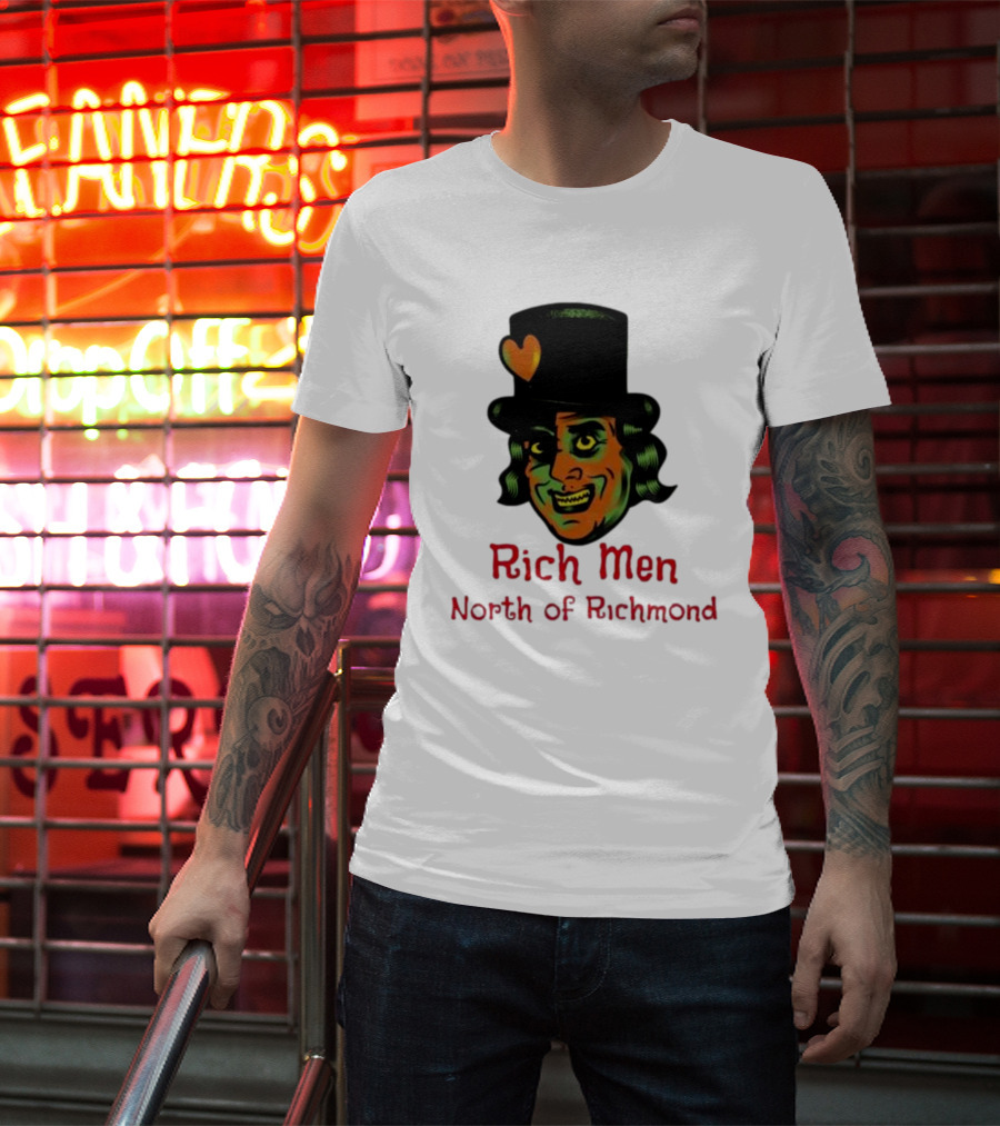 Rich Men North Of Richmond Damn Shame Top Hat Heart T-Shirt