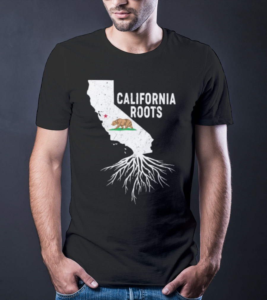 California Roots Bear And State T-Shirt
