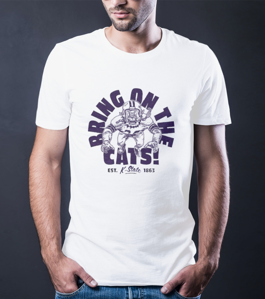 K-State Bring On The Cats Est 1863 Football Mascot T-Shirt