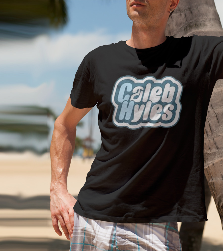 Caleb Hyles Caleb Hyles Logo Blue Bubble Text T-Shirt