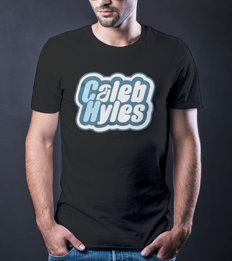 Caleb Hyles Caleb Hyles Logo Blue Bubble Text T-Shirt