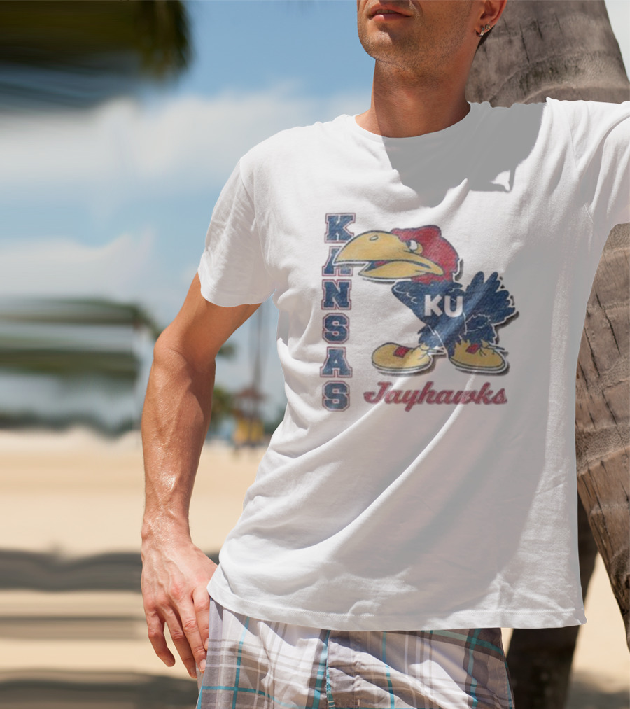 KANSAS KU Jayhawks Retro Throwback '47 Franklin T-Shirt