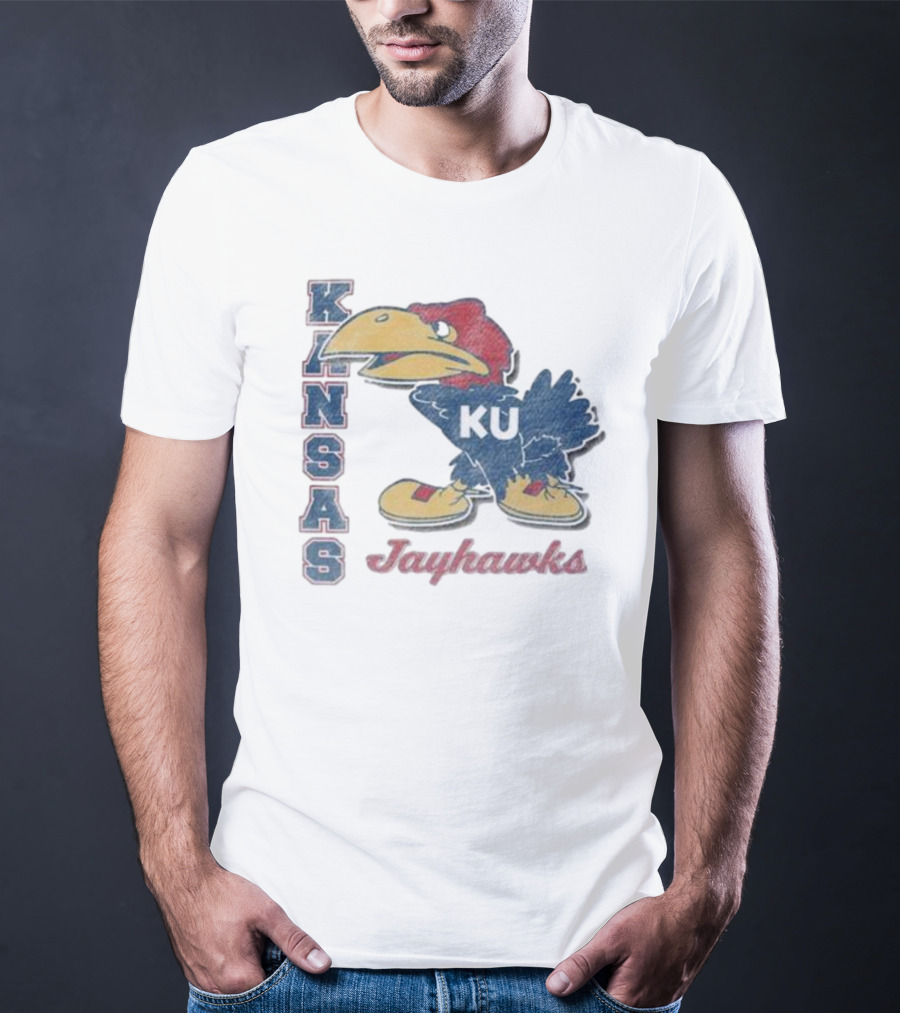 KANSAS KU Jayhawks Retro Throwback '47 Franklin T-Shirt