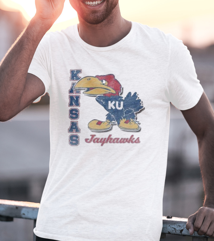 KANSAS KU Jayhawks Retro Throwback '47 Franklin T-Shirt