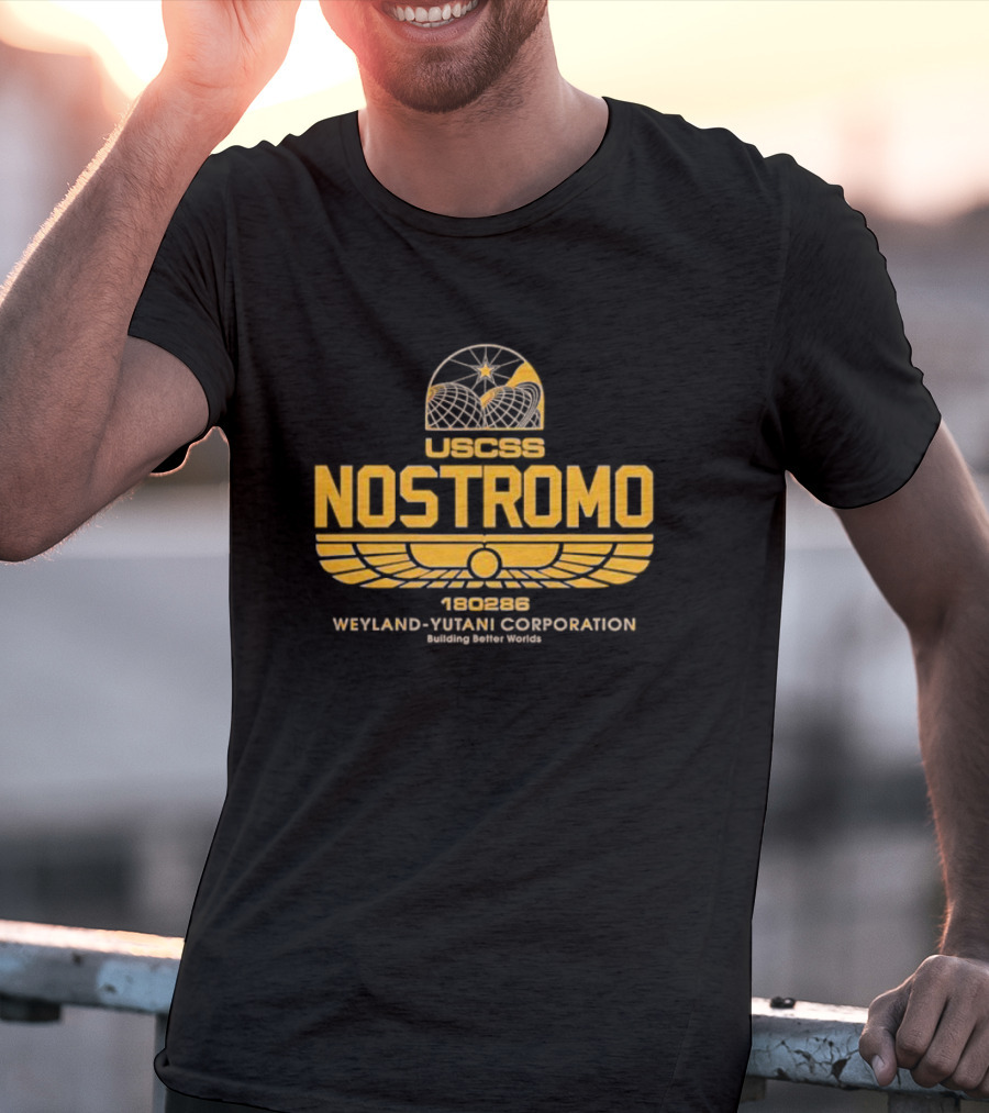 USCSS Nostromo 180286 Weyland Yutani Corporation Building Better Worlds Emblem T-Shirt