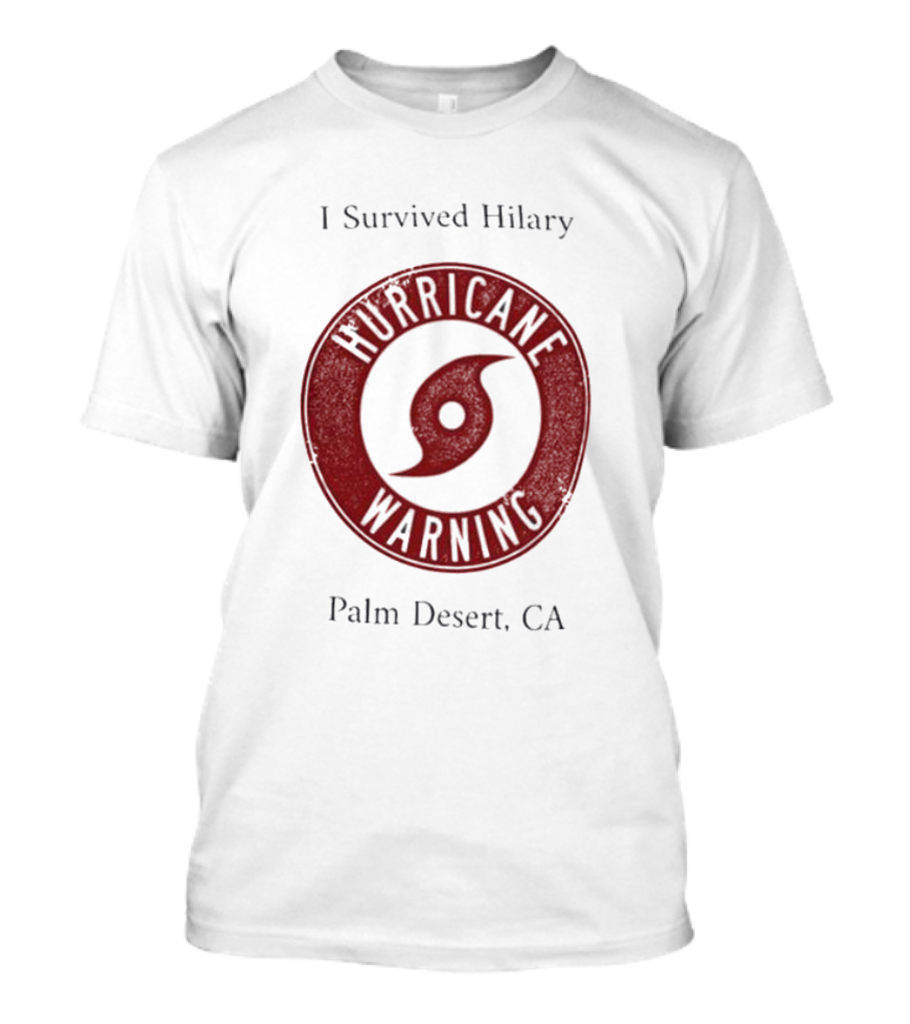 I Survived Hurricane Warning Hilary Palm Desert CA T-Shirt