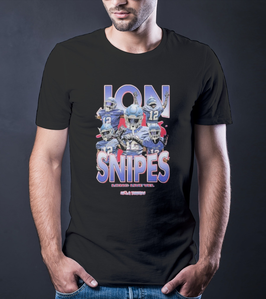 JON SNIPES LONG LIVE VEL NYC THREADS 12 Football T-Shirt