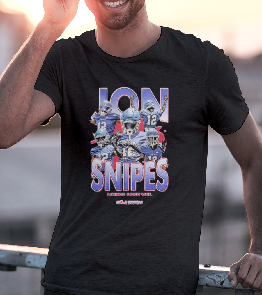 JON SNIPES LONG LIVE VEL NYC THREADS 12 Football T-Shirt
