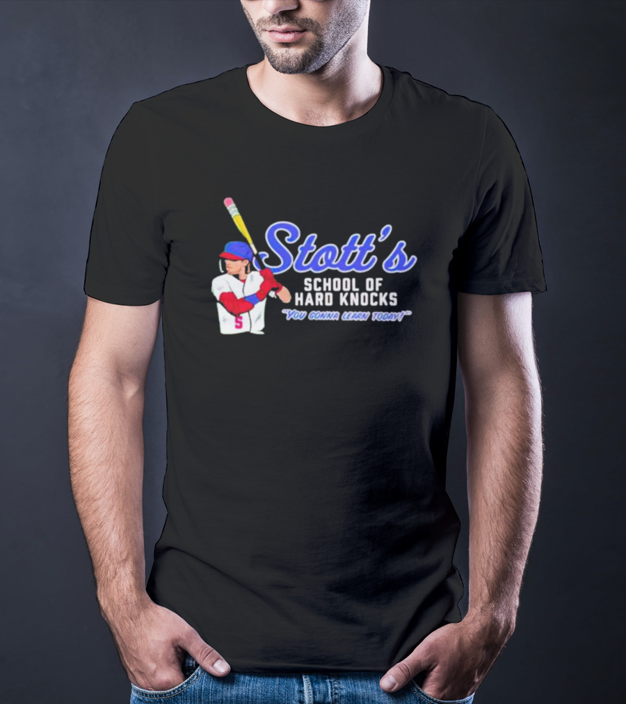 Stott's School Of Hard Knocks You Gonna Learn Today MLBPA T-Shirt