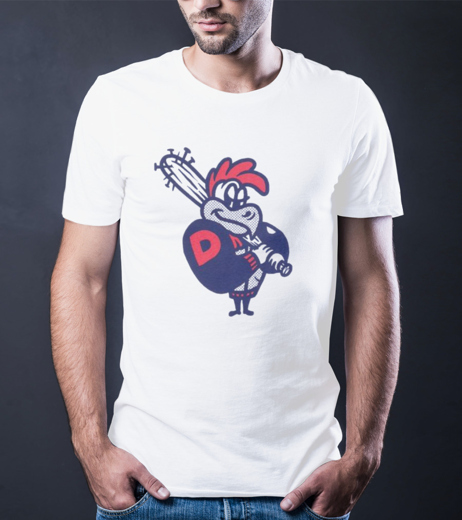 Dac Rooster Baseball Bat Retro Cartoon Character T-Shirt